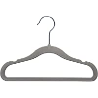 Amazon Basics - Perchas infantiles de terciopelo - Paquete de 30- Gris